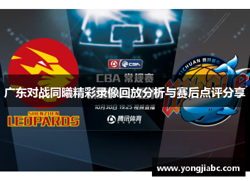 广东对战同曦精彩录像回放分析与赛后点评分享